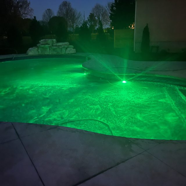 pool with led light
